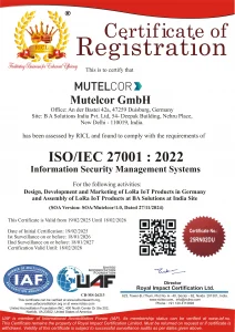 Mutelcor ISO27001 Certificate